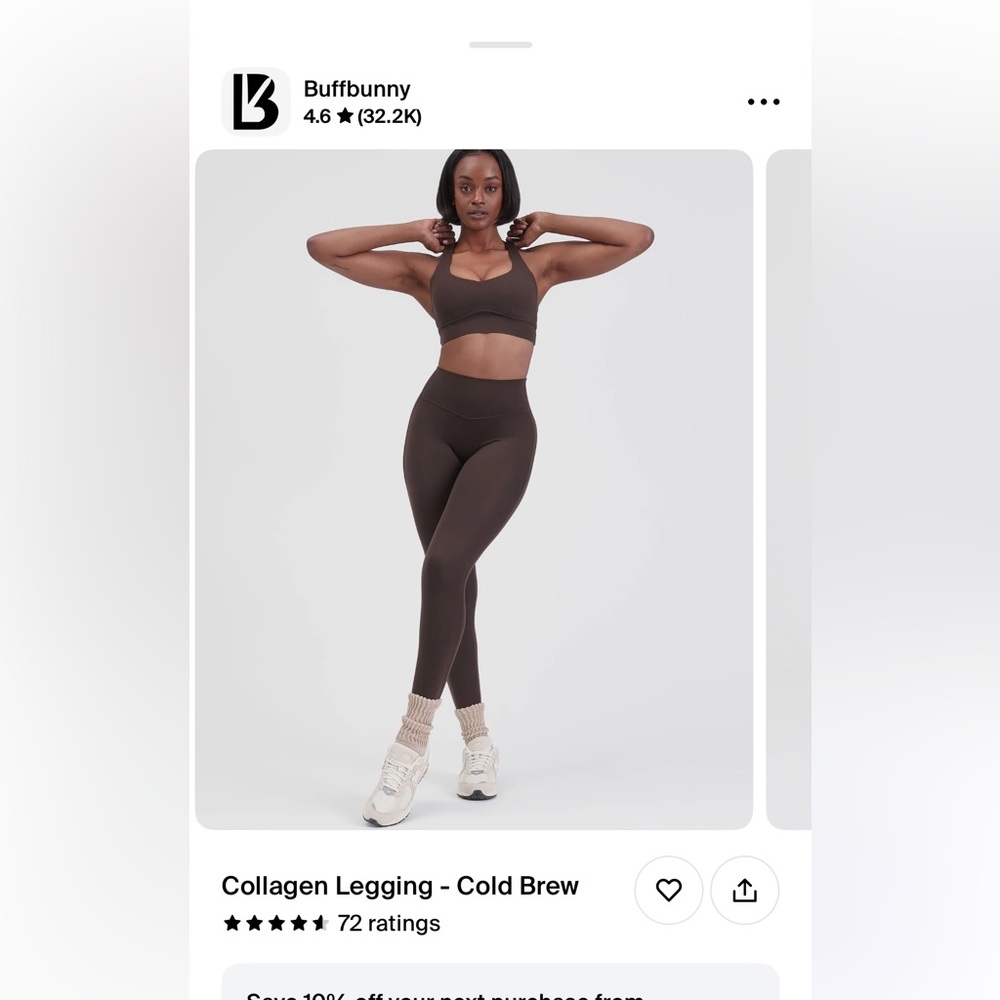 Buffbunny size small brown leggings